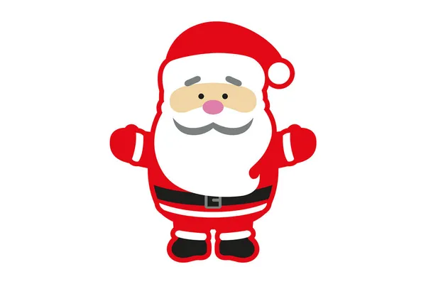 Słodkie Święty Mikołaj Pulchne Ciało Mało Kawaii Charakter Boże Narodzenie — Wektor stockowy