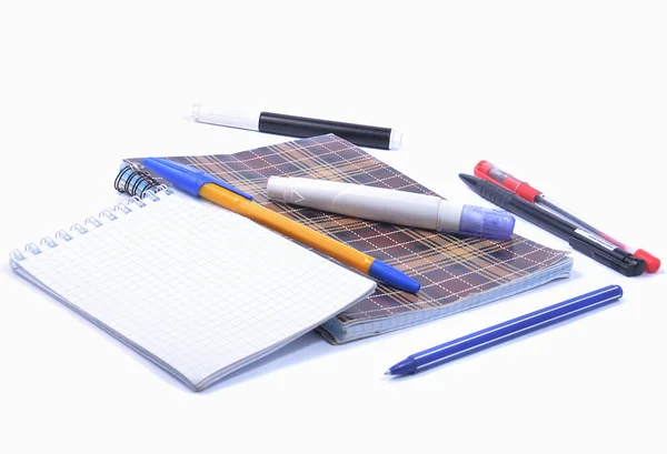 Notebooks with pens — Stock Photo, Image