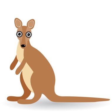 Funny kangaroo clipart