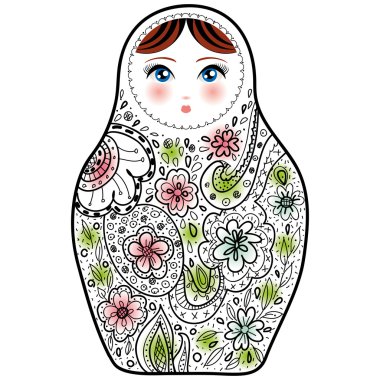 Retro Rus bebek matrioshka