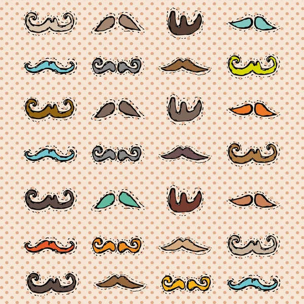 Hipster bigote fondo — Vector de stock