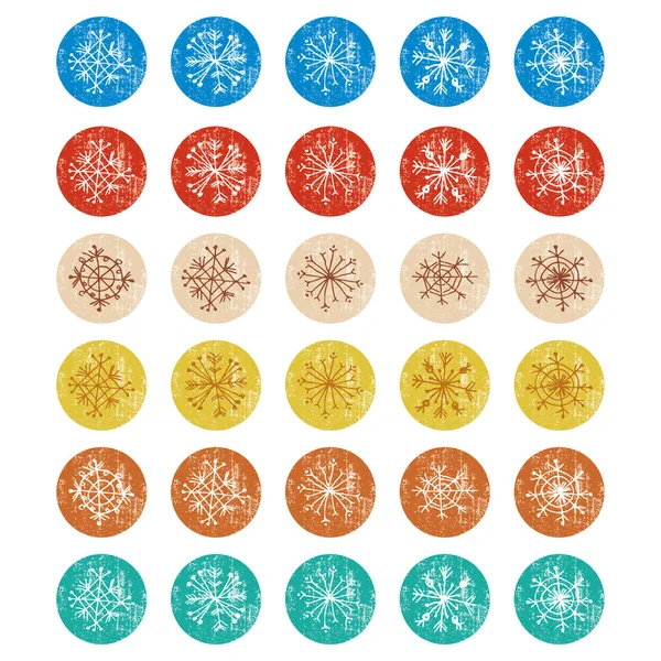 Noël flocons de neige fond — Image vectorielle