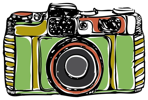 Camera decoratieve achtergrond — Stockvector