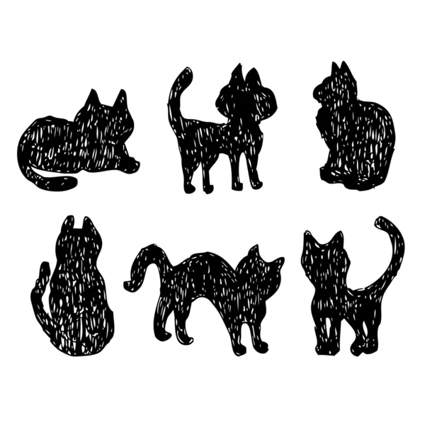 Chat fond abstrait — Image vectorielle