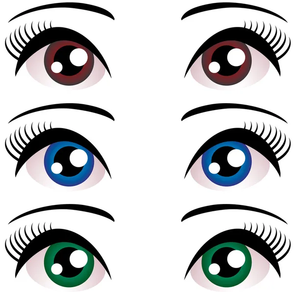 Schöne weibliche Augen — Stockvektor