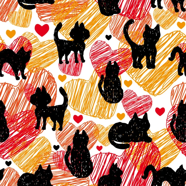 Chat fond abstrait — Image vectorielle