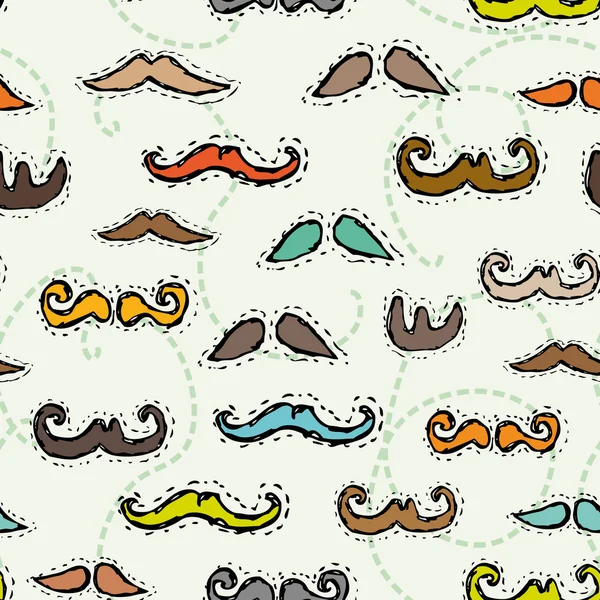 Hipster bigote fondo — Vector de stock