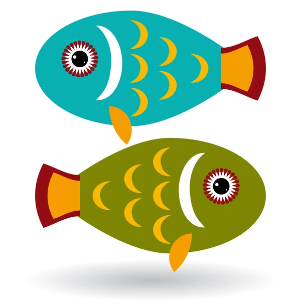 Illustrazione dei pesci — Vettoriale Stock