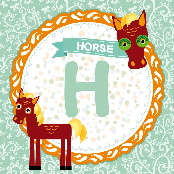 H ist Pferd. — Stockvektor