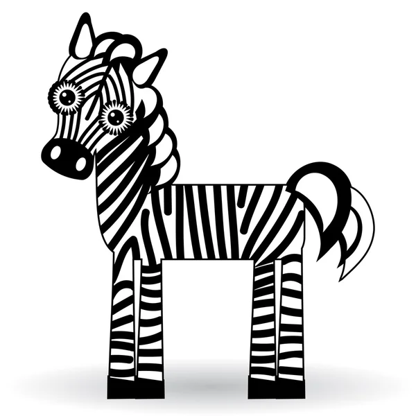 Funny zebra — Wektor stockowy