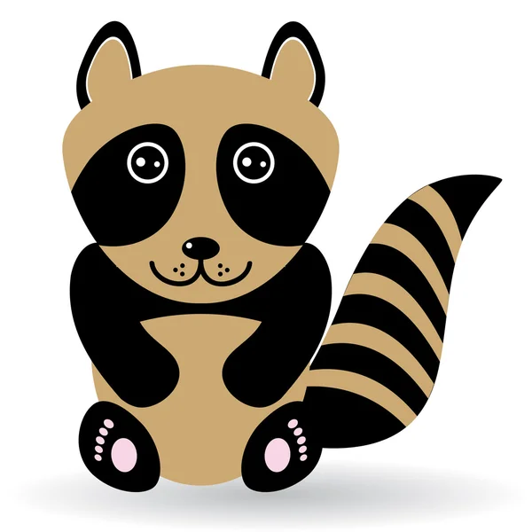 Funny raccoon — Stock Vector