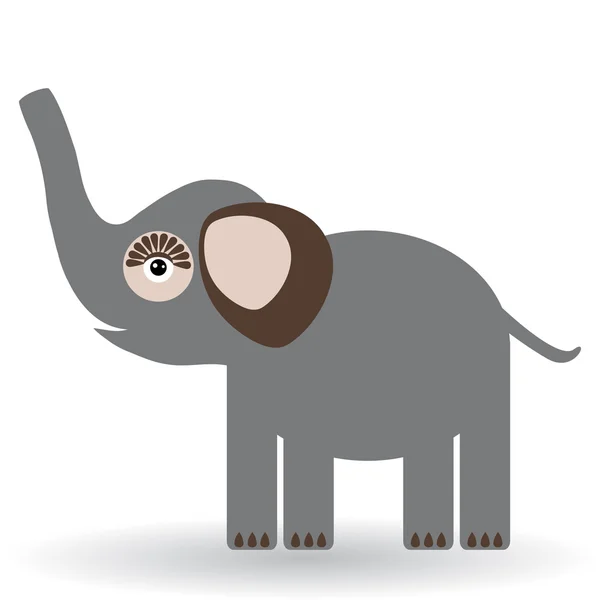 Funny elephant — Stock Vector