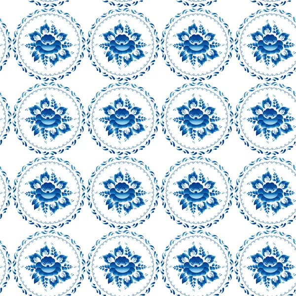 Blue flowers pattern — Stock Vector