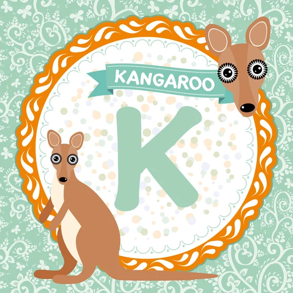 K ist ein Känguru — Stockvektor
