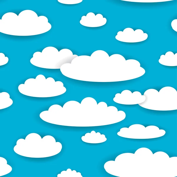 Bílé mraky na modré obloze — Stockový vektor