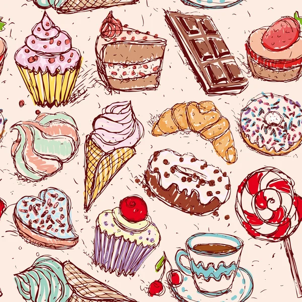 şekerleme kruvasan ve cupcakes seti