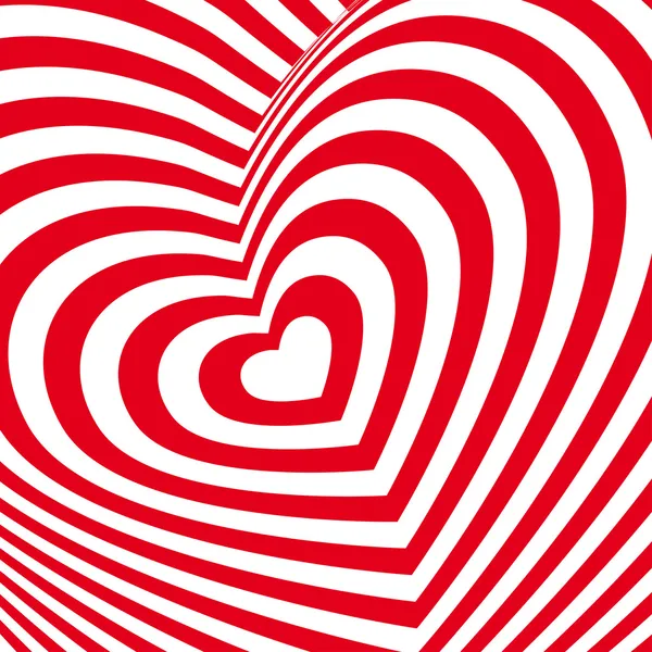 Rood hart Valentijnsdag kaart. — Stockvector