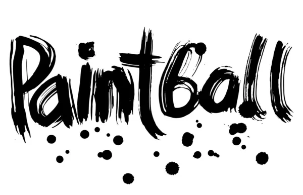 Paintball letras de mano — Vector de stock