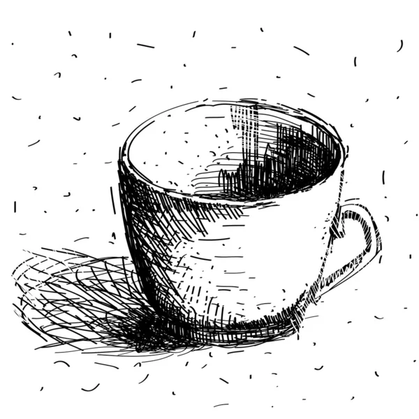 Scribble xícara de café —  Vetores de Stock