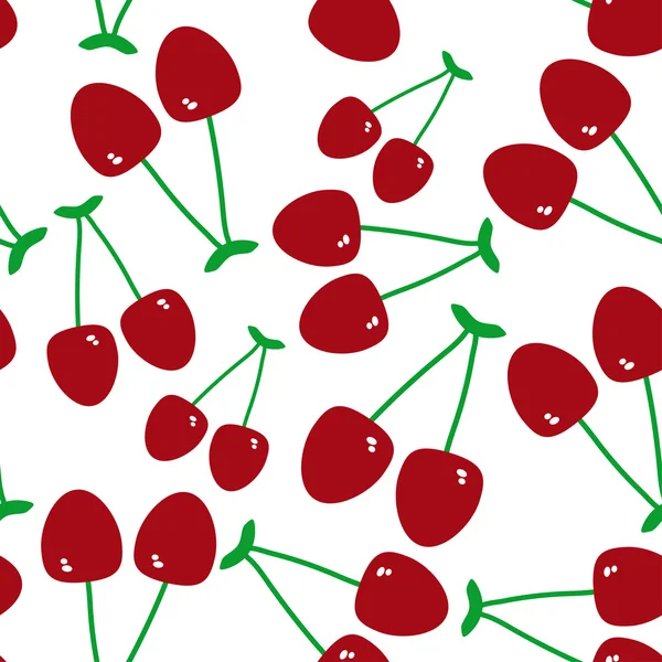 Sømløst kirsebærmønster – stockvektor