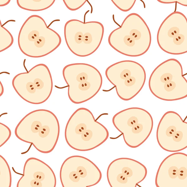 Äpfel nahtloses Muster — Stockvektor