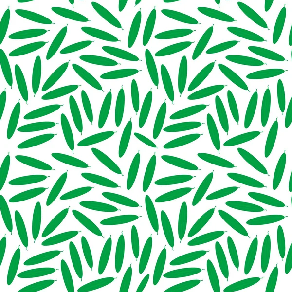 Patrón Sin Costuras Con Pepinos Verdes Aislados Tendencia Fondo Blanco — Vector de stock