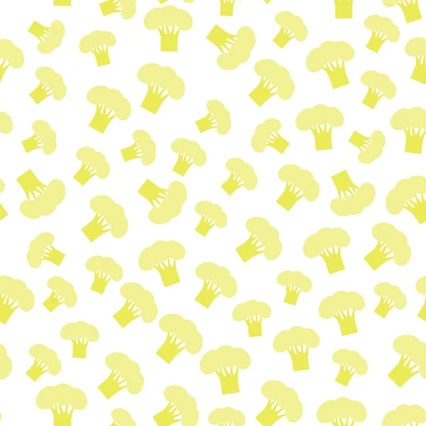 Patrón Sin Costura Con Coliflor Aislado Tendencia Fondo Blanco Temporada — Vector de stock