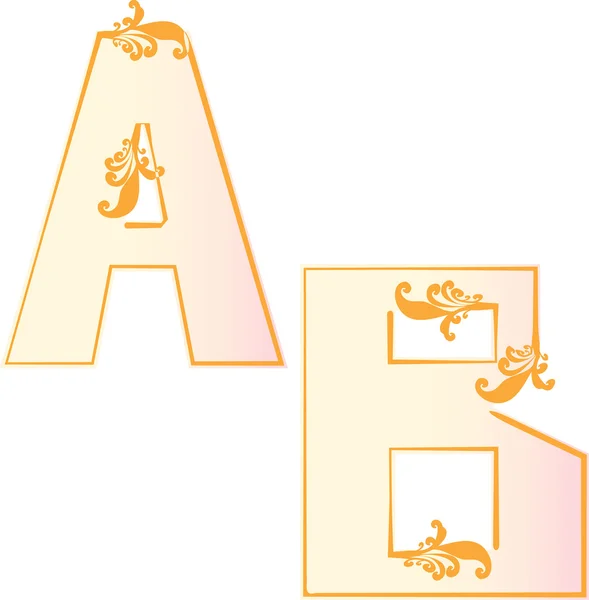 Літери a, b — стокове фото
