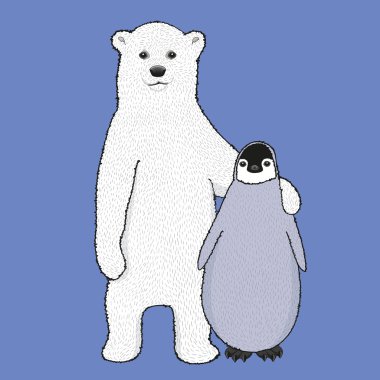 ayı ve penguen çizimi