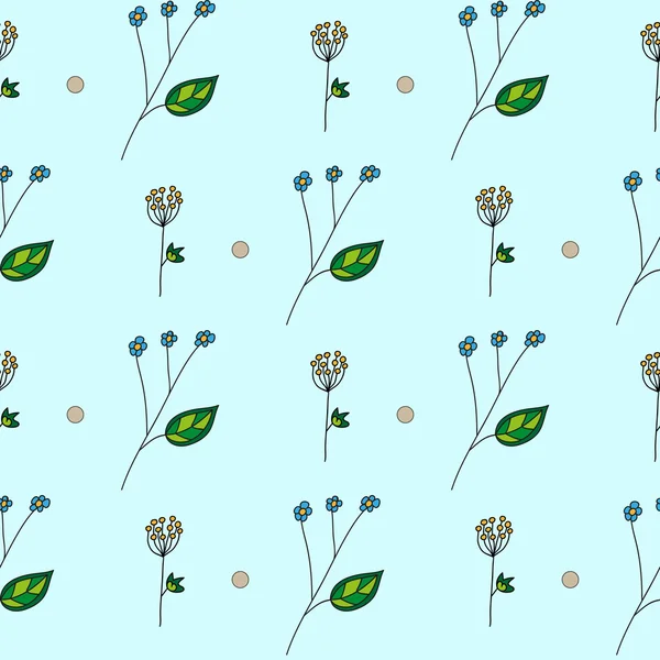 Vector dibujado a mano patrón floral — Vector de stock