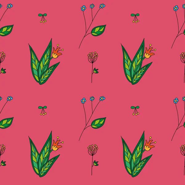 矢量手绘制花卉图案 — 图库矢量图片