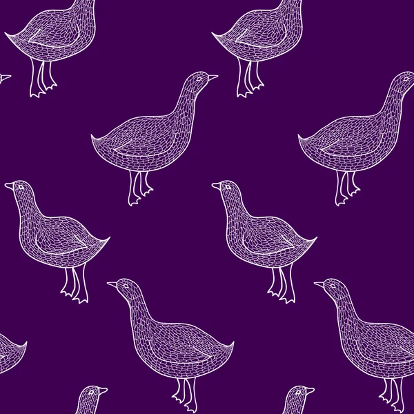 Vector bird seamless pattern — Stock Vector