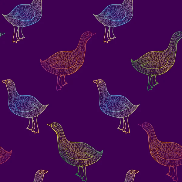 Vector bird seamless pattern — Stock Vector