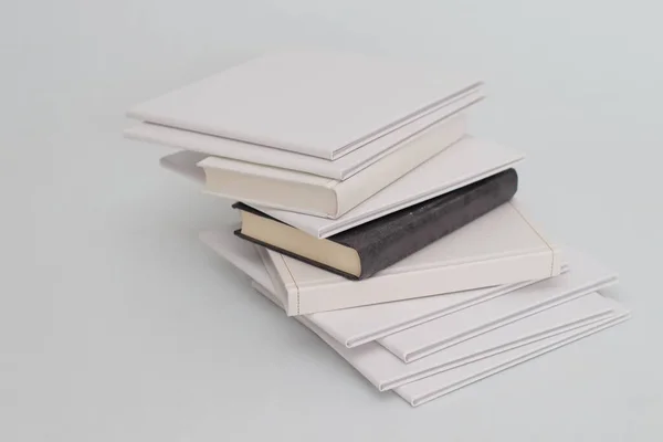 Stack Books White — Stock Photo, Image