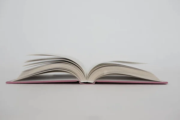 Open Book White Background — Stock Photo, Image