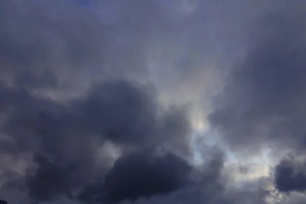 Cielo Scuro Con Nuvole Pioggia Autunno Tempo Piovoso — Foto Stock