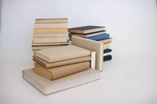 Stack Books White Background — Stock Photo, Image