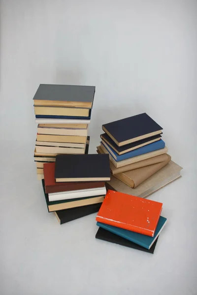 Stack Books White Background — Stock Photo, Image