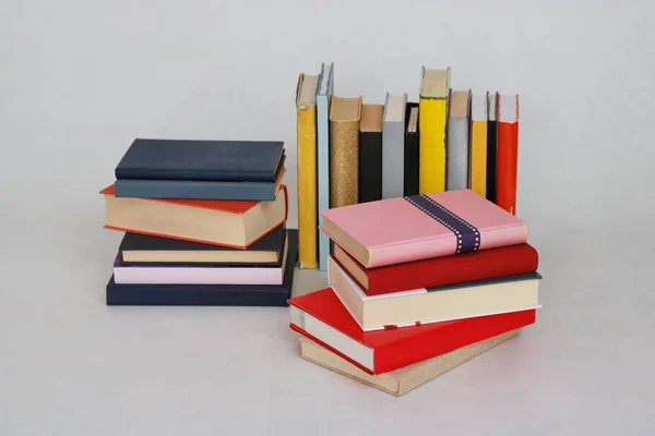 Colored Books White Background — Stock Photo, Image