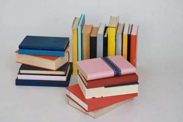 Colored Books White Background — Stock Photo, Image