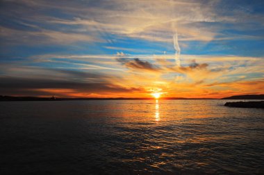 Sunset over the Adriatic Sea, Croatia clipart
