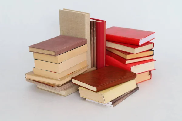 Stack Books White Background — Stock Photo, Image