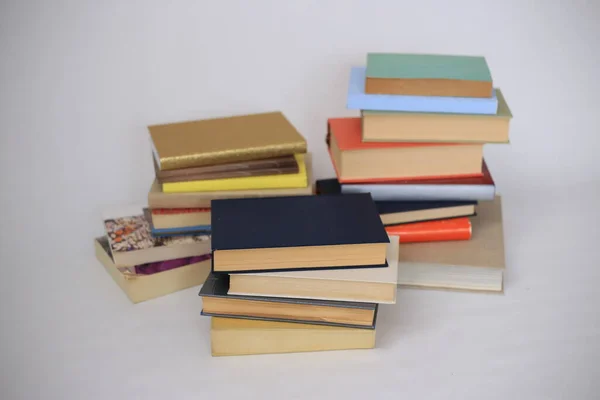 Stack Books White Background — Stock Photo, Image