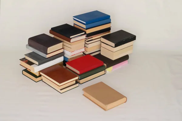 Stack Books White Background — Stock Photo, Image