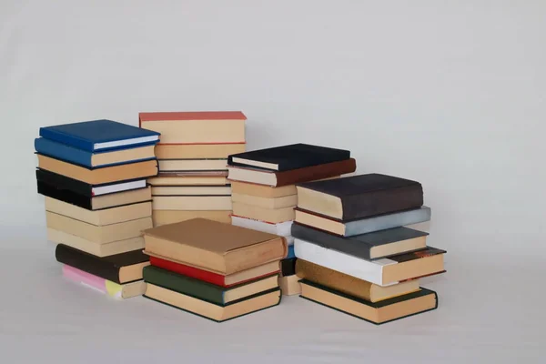 Stack Books White Background — Stock Photo, Image