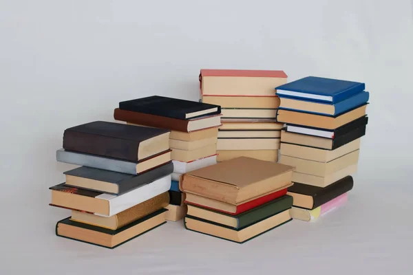 Stack Books White Background — Stock Photo, Image