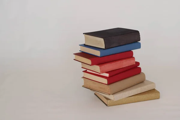 Stack Books White Background — Stock Photo, Image