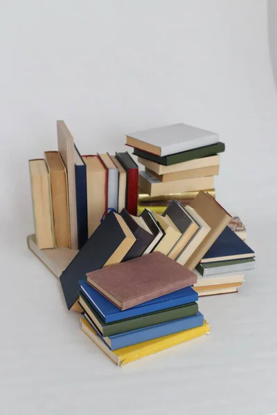 Stack Books White Background — Stock Photo, Image