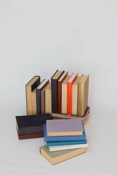 Stack Books White — Stock Photo, Image