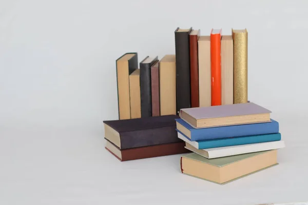 Stack Books White — Stock Photo, Image